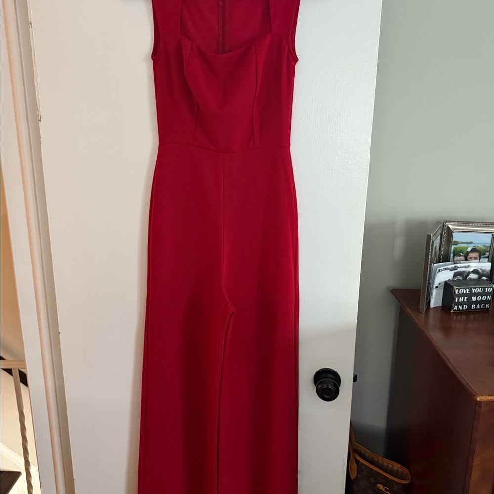 Lulu's Vibrant Red Jumpsuit